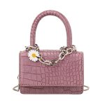 Mini small bag foreign women's bag 2020 popular new stone pattern chain crossbody bag small square bag (purple)