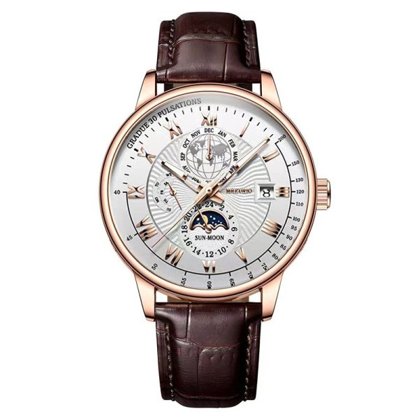 New fashion hot explosive three-eye calendar star moon fashion men's watches men's watches